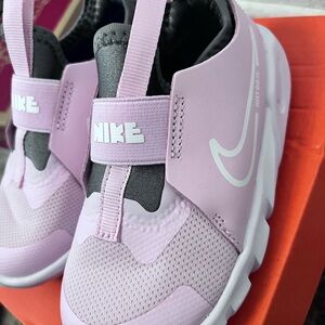 Nike Toddler Lilac Slip-On Sneakers with White Swoosh